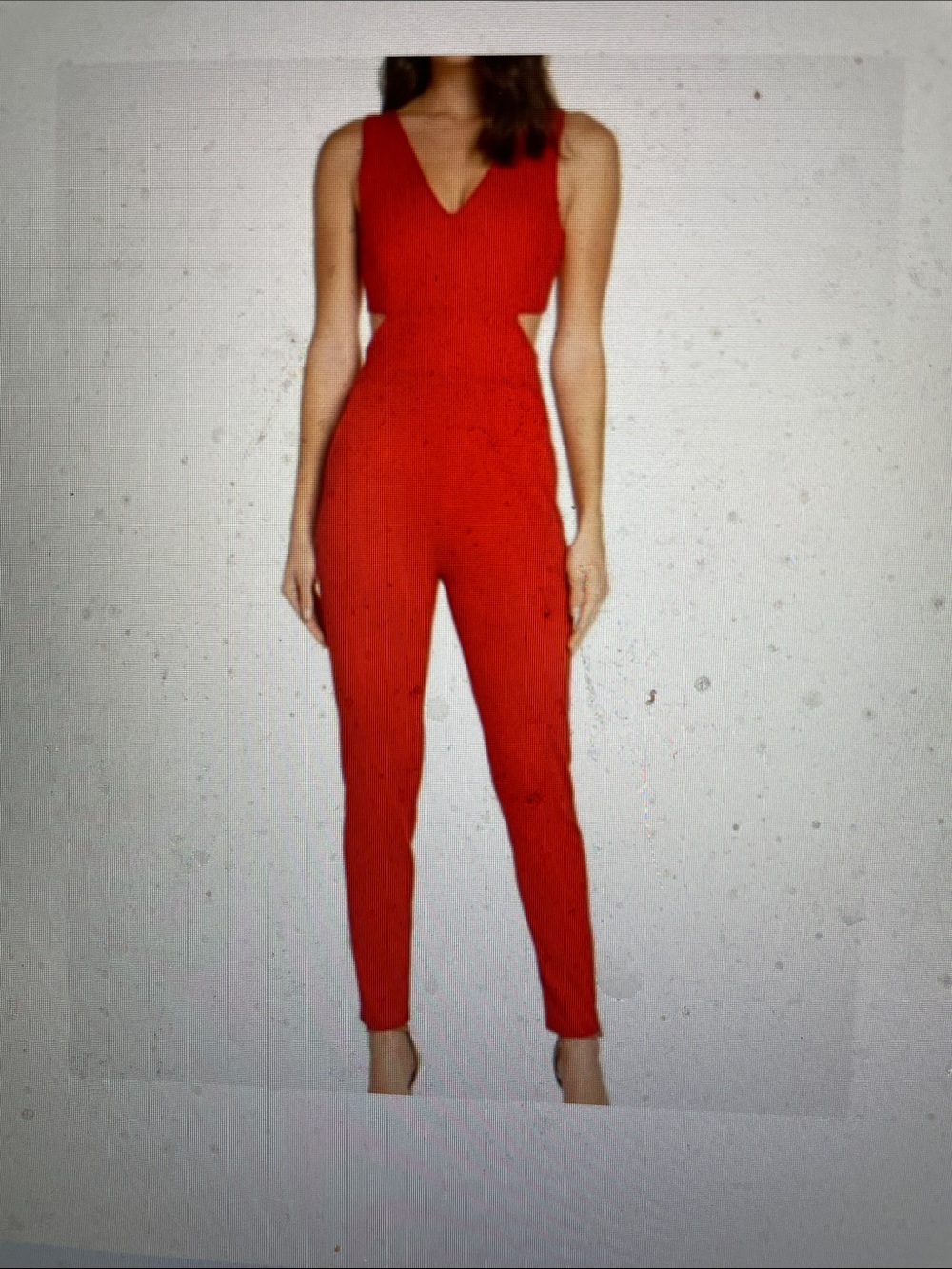 Rolla coster red sleeveless cut out waist pantsuit with zipper back - nwt